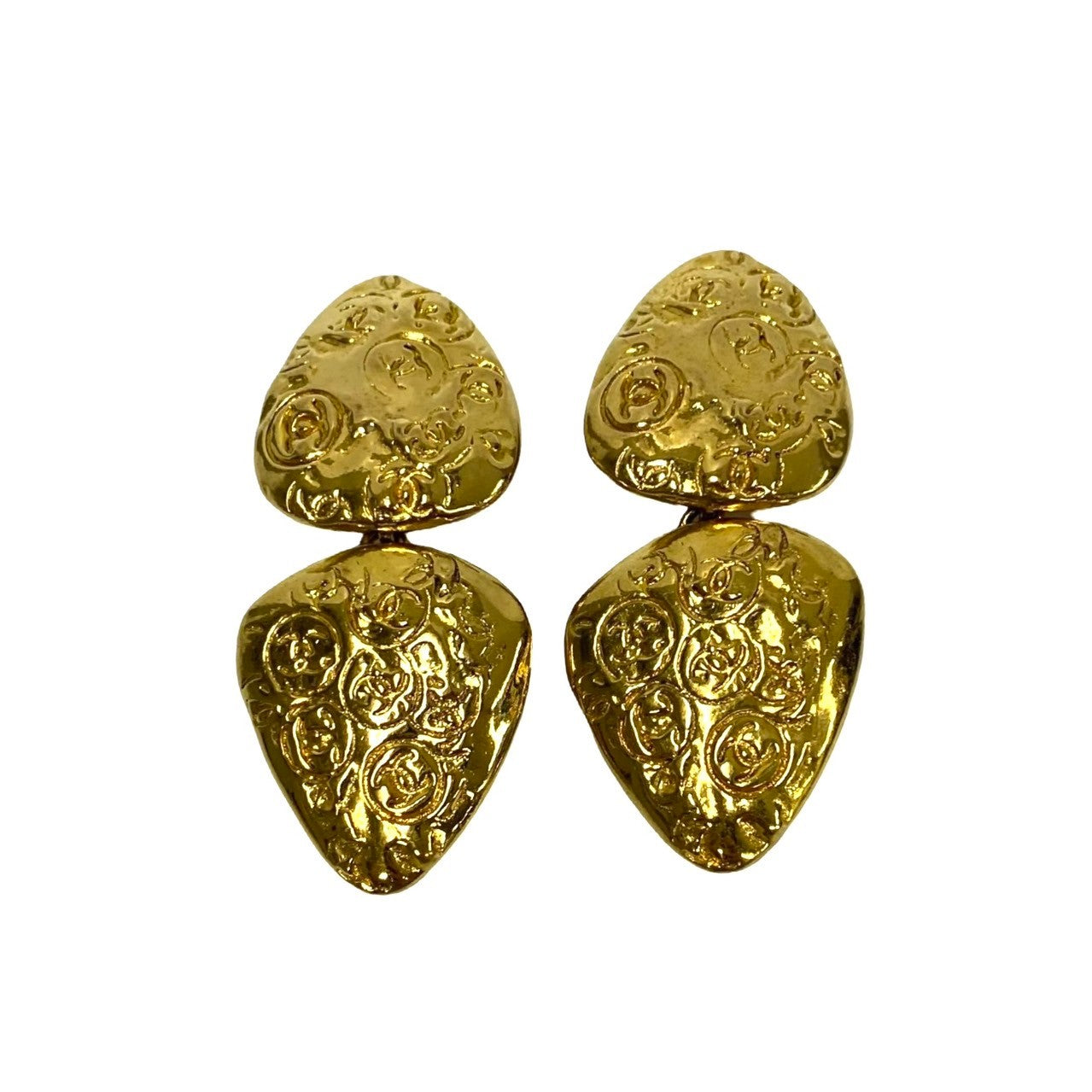 Chanel Coco Mark Earrings Gold Jewelry