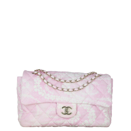 Chanel Coco Beach Maxi Bag Quilted Pink Shoulder Bag