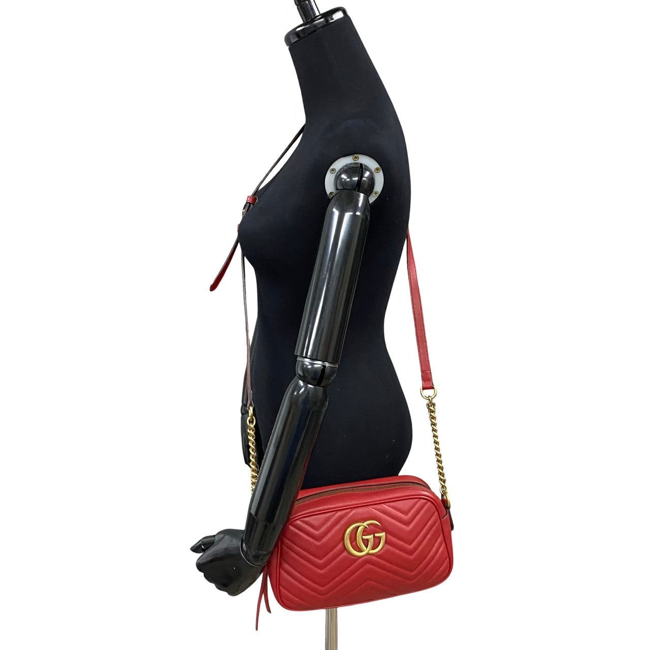 Gucci 241031Jpe67 1 Leather Red Logo Marmont Shoulder Bag