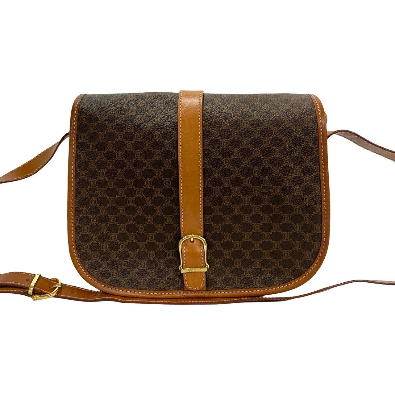 Shoulder Bag , Pvc Macadam Blason Pattern Leather Brown Women Unisex