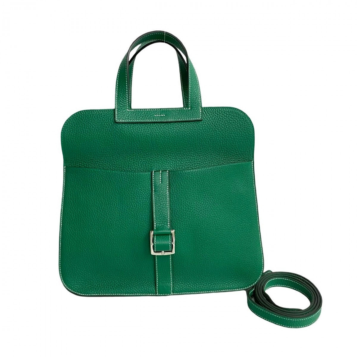 Hermes Shoulder Bag Taurillon Clemence Arzan Women Green