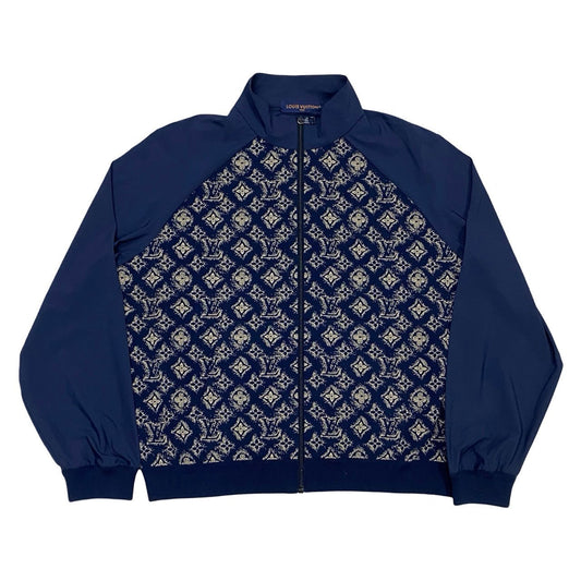 Louis Vuitton jacket Polyurethane Technical track jacket Monogram Nylon Cotton Navy Apparel