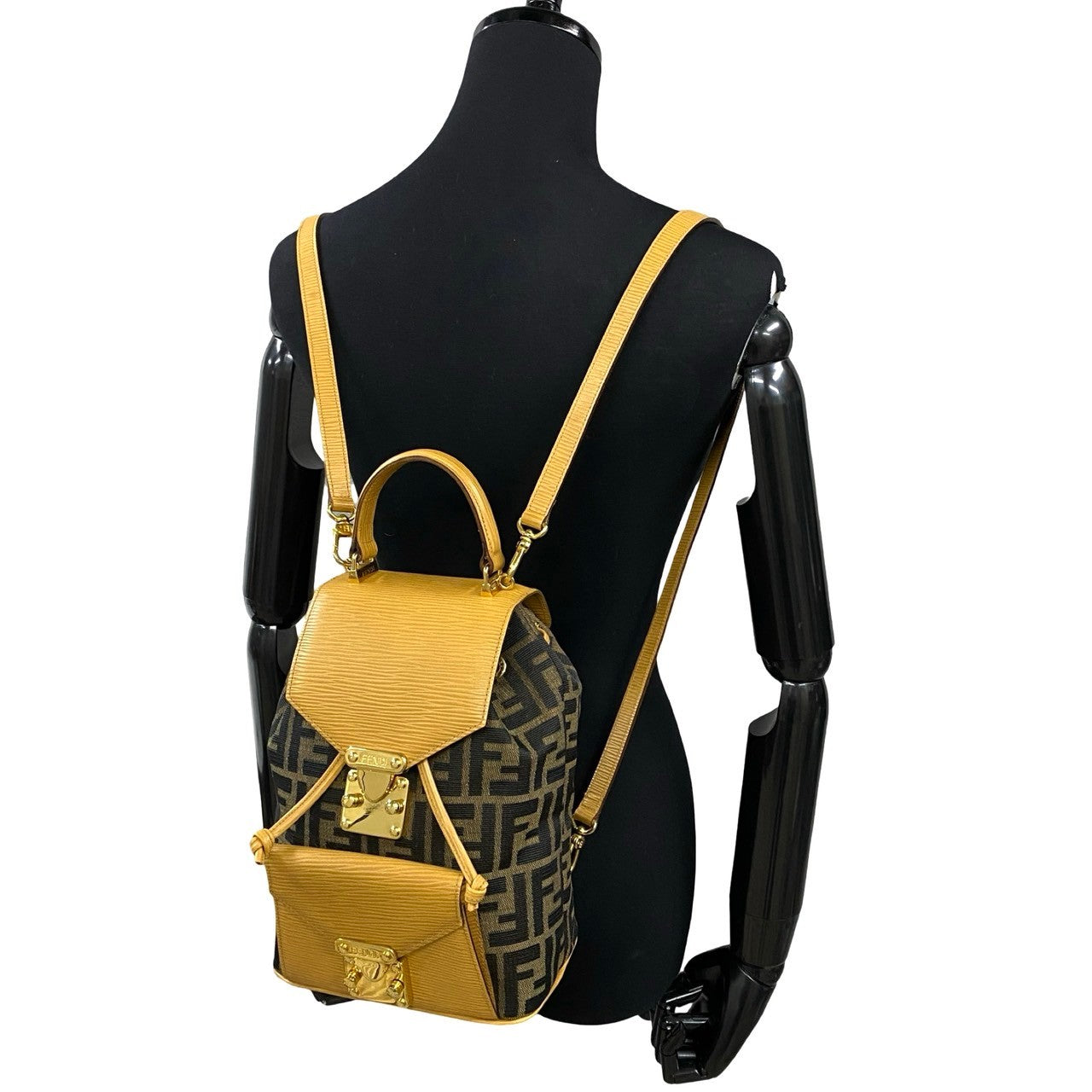 Fendi Backpack Canvas Brown