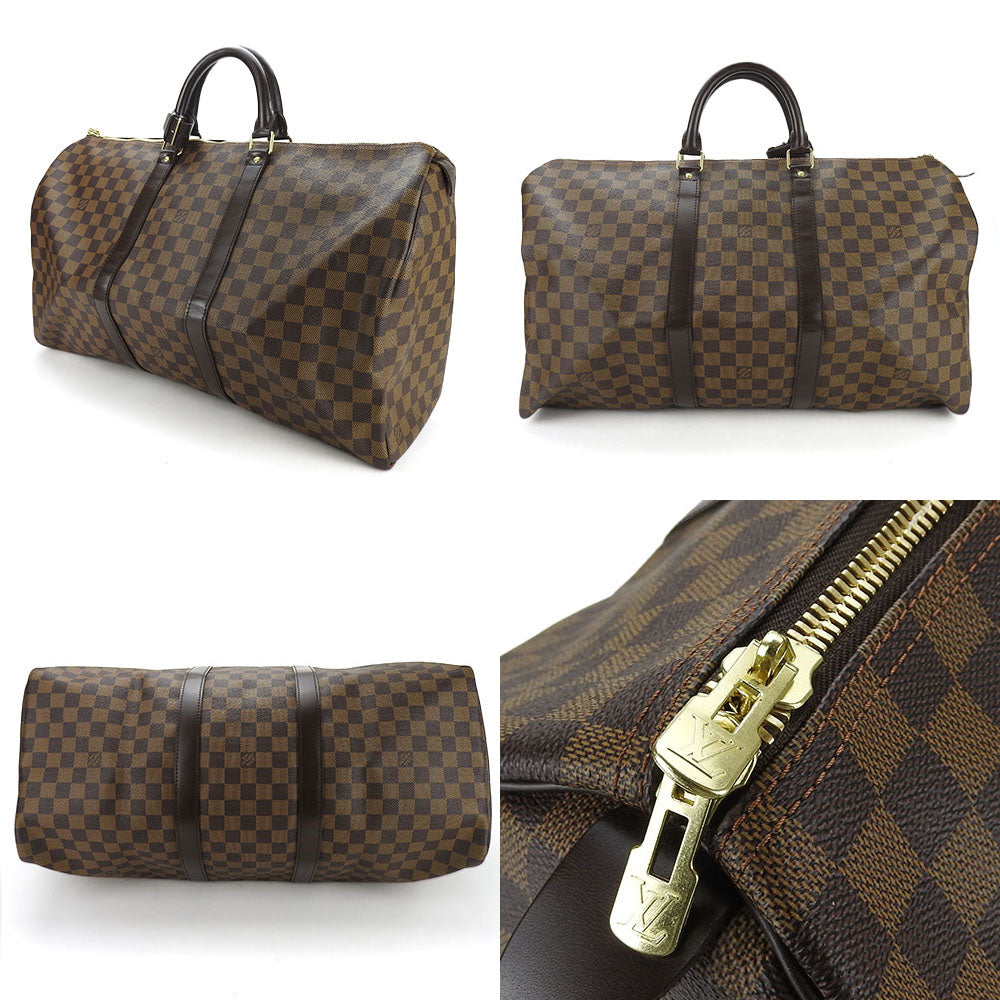 Louis Vuitton Boston Duffel N41427 Damier Keepall Brown Travel Bag