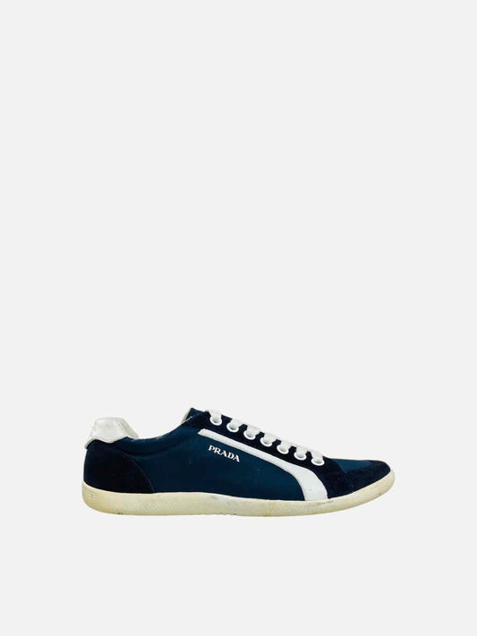 Prada Low Top & Leather Suede Nylon Shoes