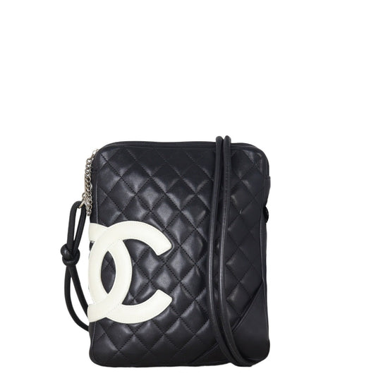 Chanel Cambon Ligne Messenger Quilted Black Crossbody Bag