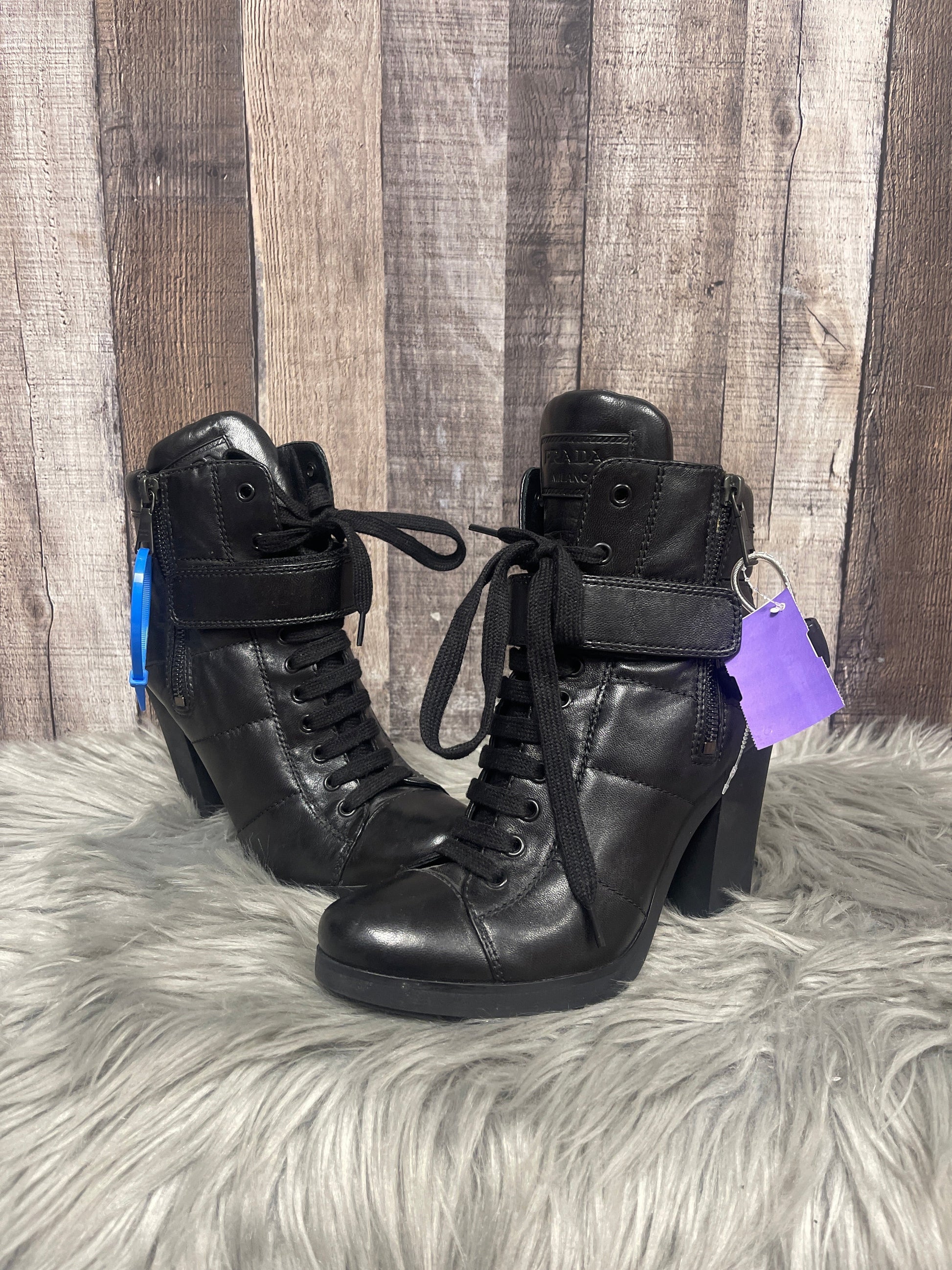 Prada Shoe Boots Luxury Designer Black Shoes