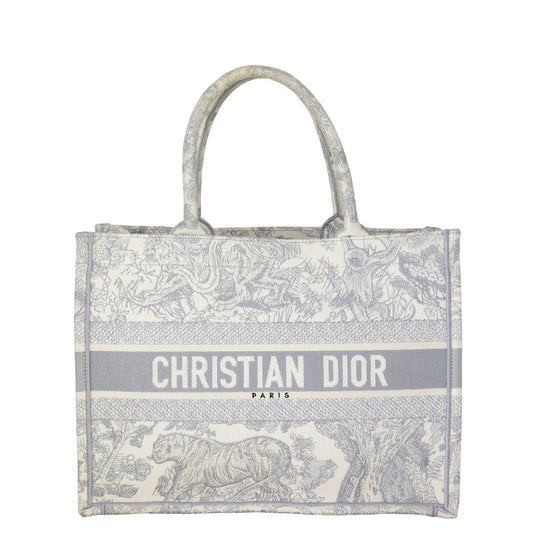 Dior Book Tote Toile De Jouy Reverse Handbag Medium Tote Bag