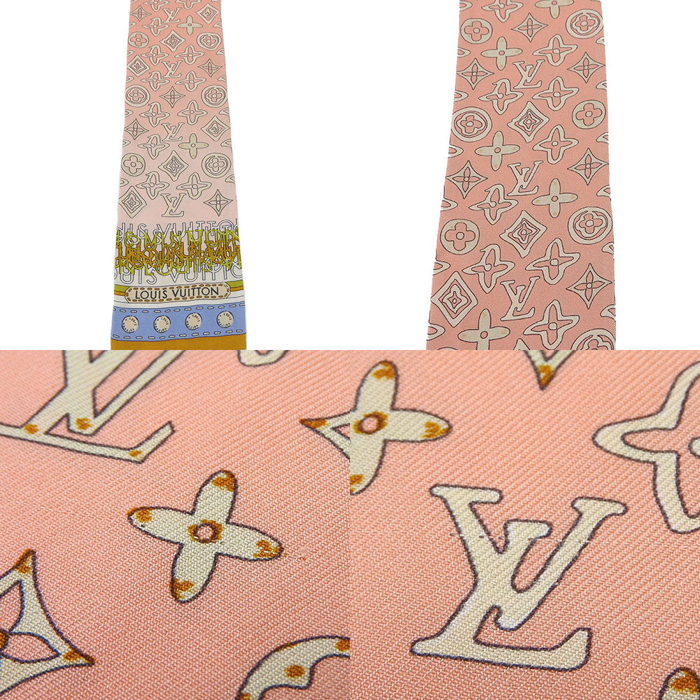 Louis Vuitton scarf M75208 silk Map Bando Monogram Pink