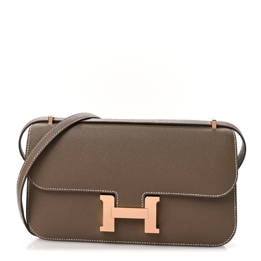 Hermes Epsom Constance Elan Etoupe Handbag Travel Bag 25 Etoupe 1731222