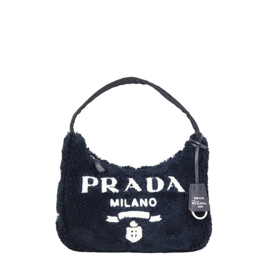 Prada Shoulder Bag Re-Edition Terry Bag Black Mini