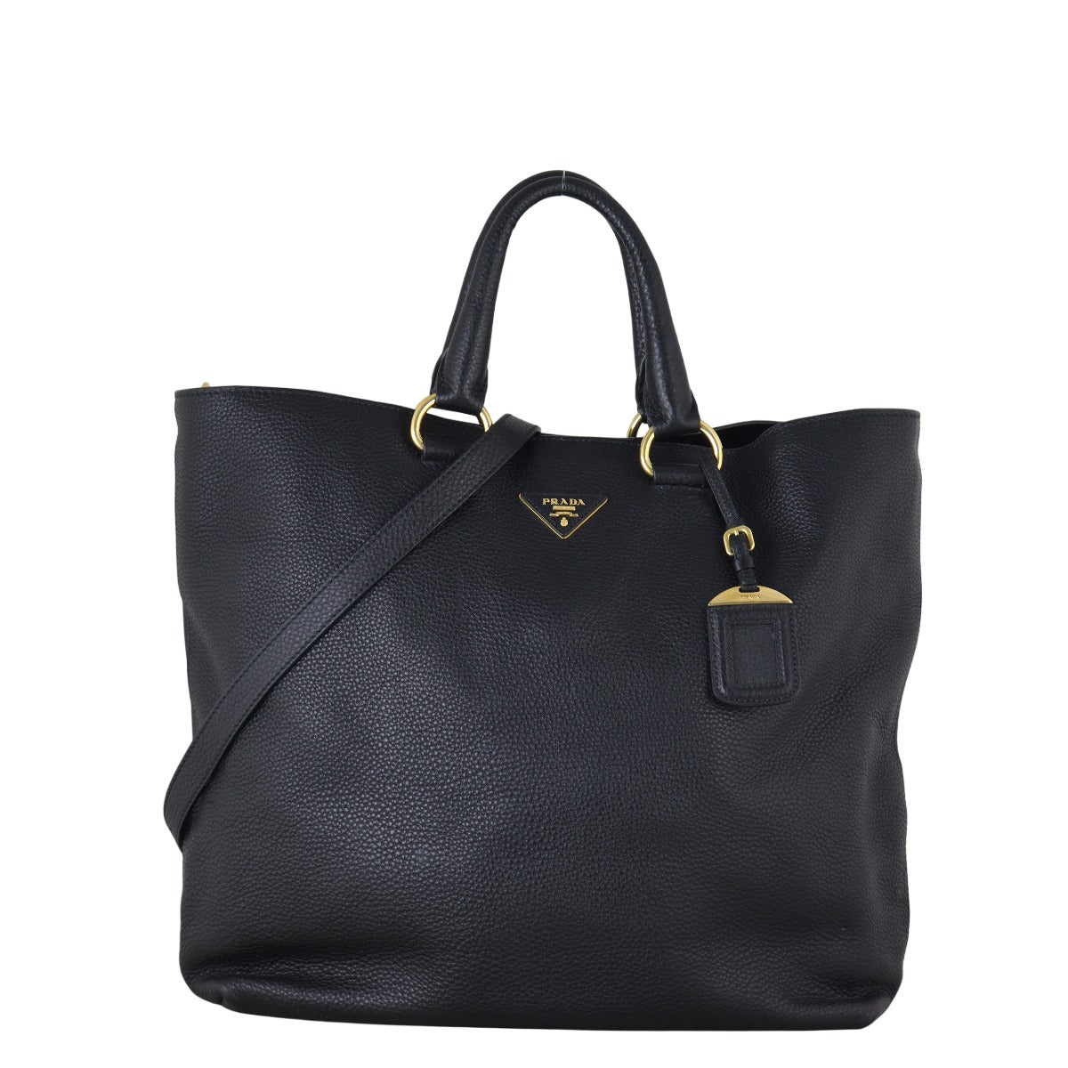 Prada Tote Bag Daino Tote 4 Vitello Black Crossbody Bag