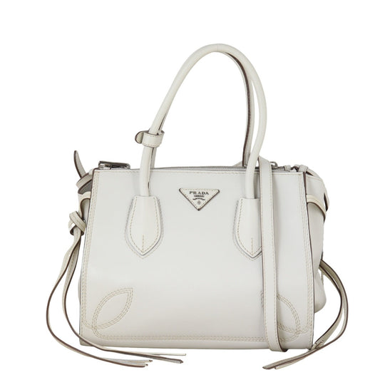 Prada Tassel Twin Pocket Calfskin Tote Handbag Small Tote Bag