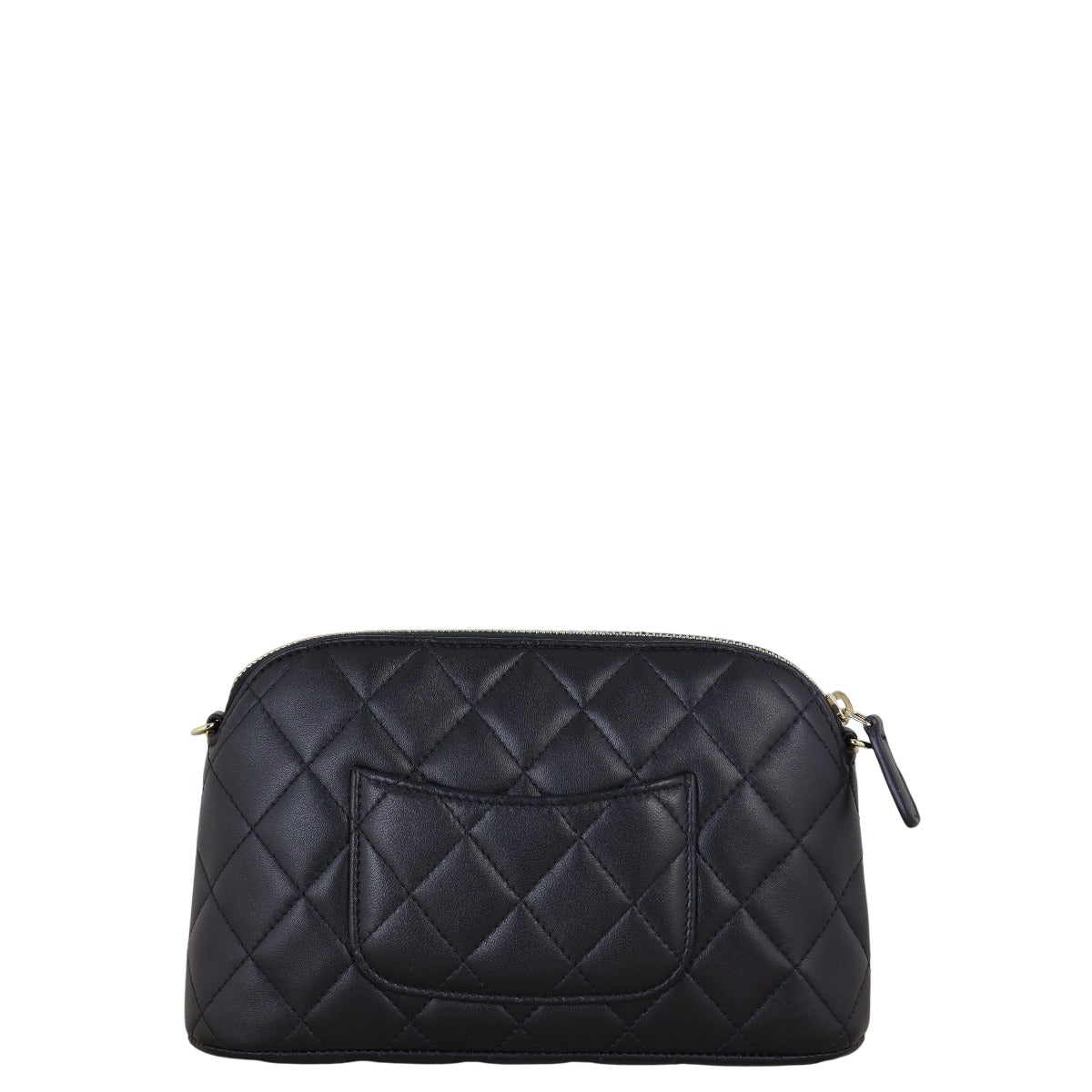 Chanel Classic Clutch on Quilted Black Crossbody Bag