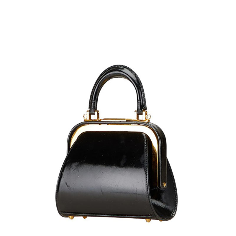 Dior 2Way Bag Leather Patent Travel Bag