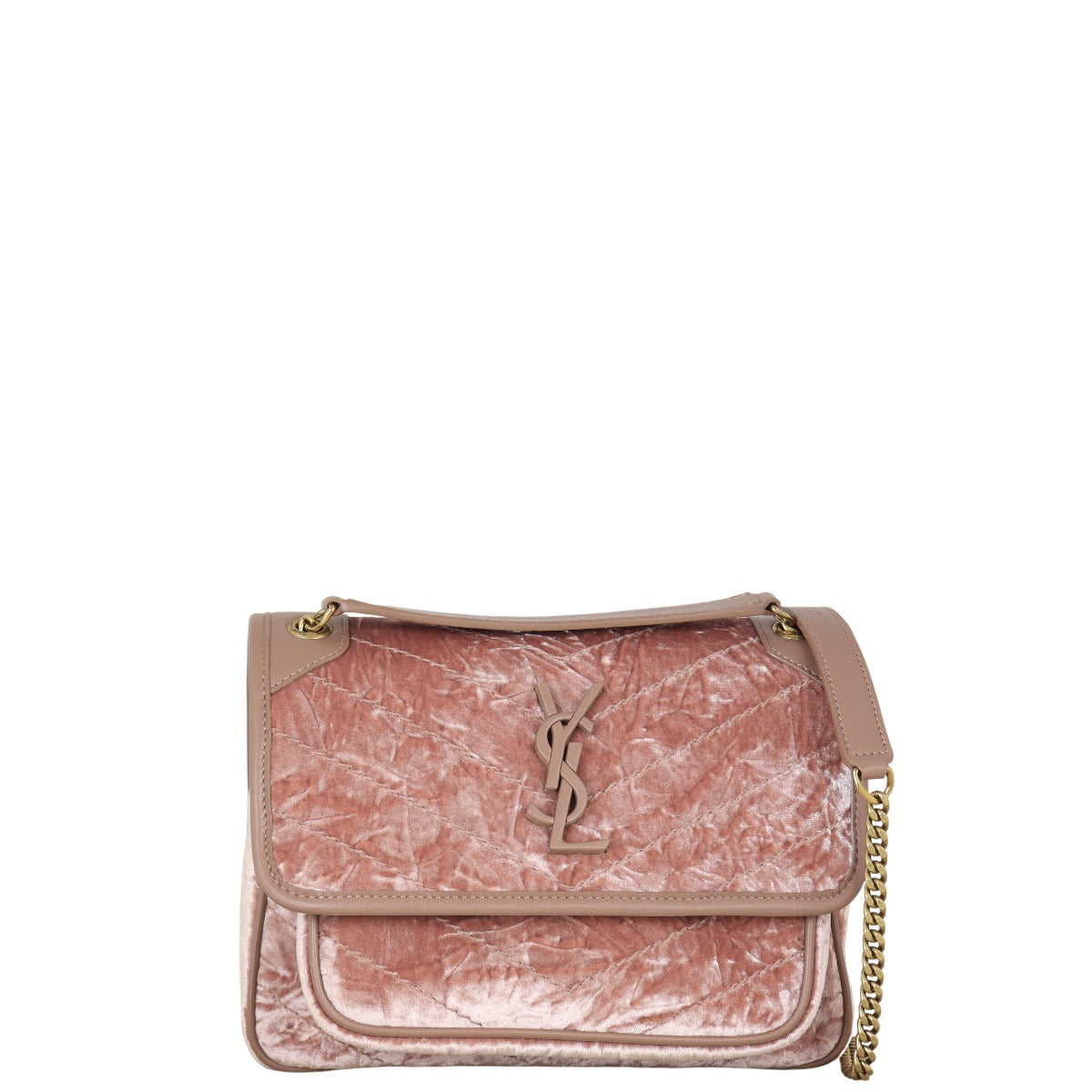 YSL Saint Laurent Niki Baby Velvet Crossbody Bag