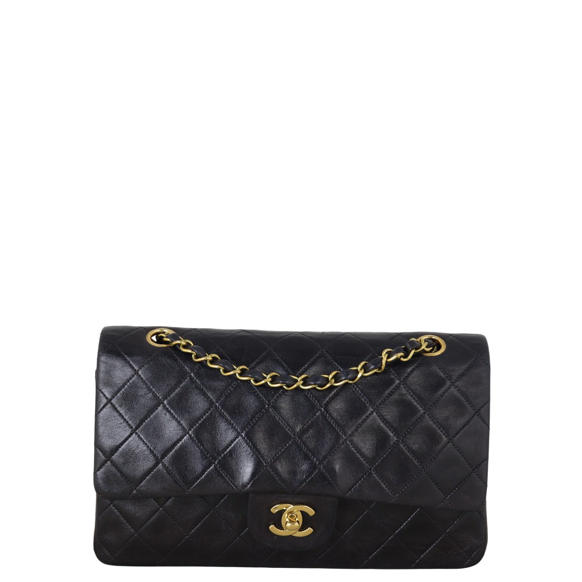 Chanel Classic Double Flap Handbag Quilted Black Shoulder Bag 1 15082025