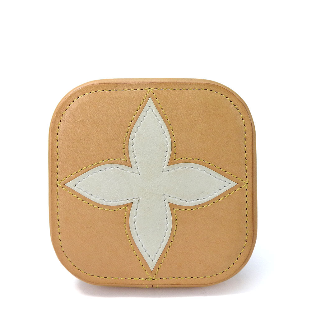 Louis Vuitton Accessory pouch Accessory flower Boite Monogram Leather Beige Handbag