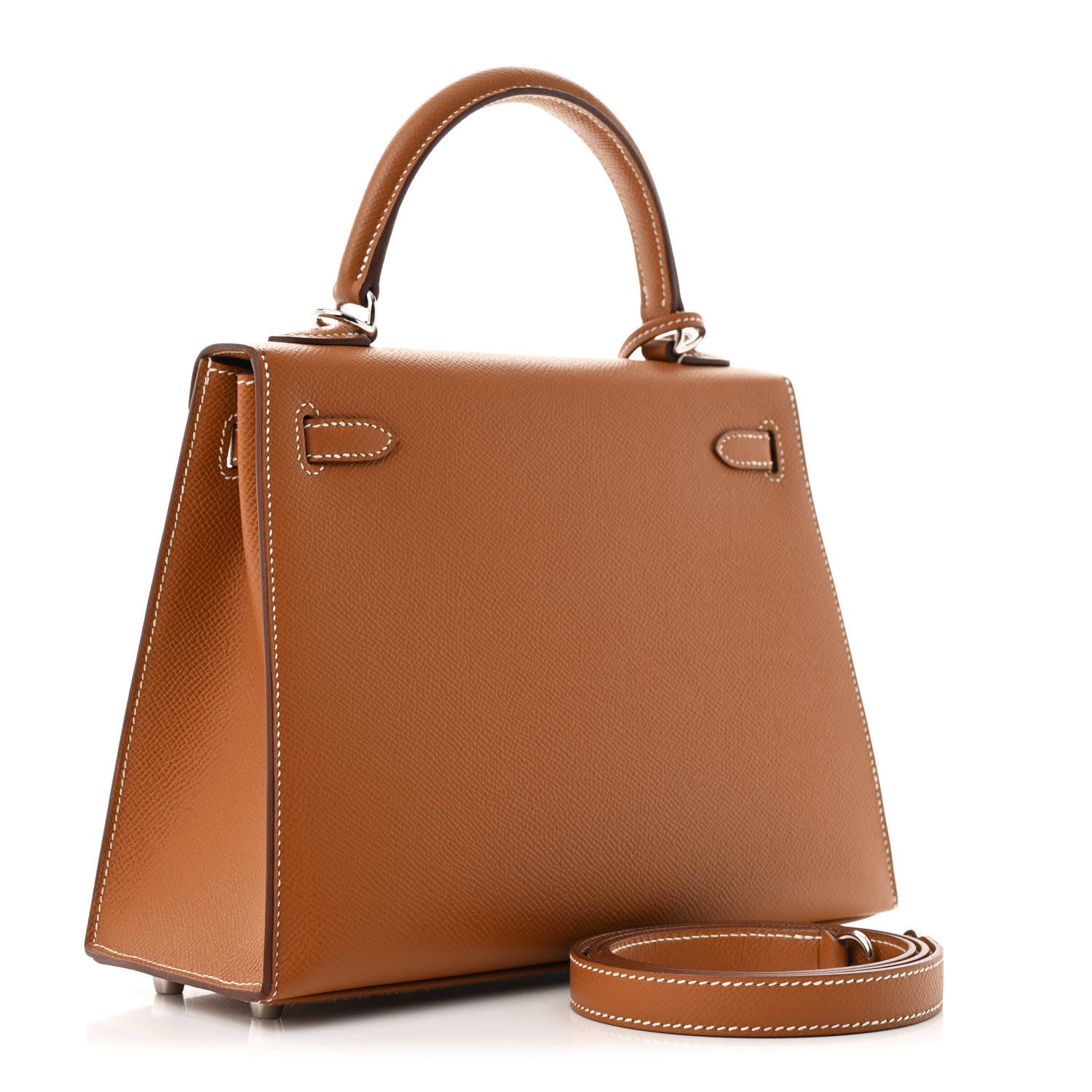 Hermes Epsom Kelly Sellier Handbag Gold Travel Bag