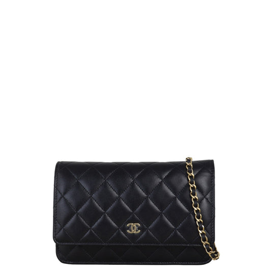 Chanel Classic Wallet on Handbag Quilted Black Crossbody Bag Chain 20082025
