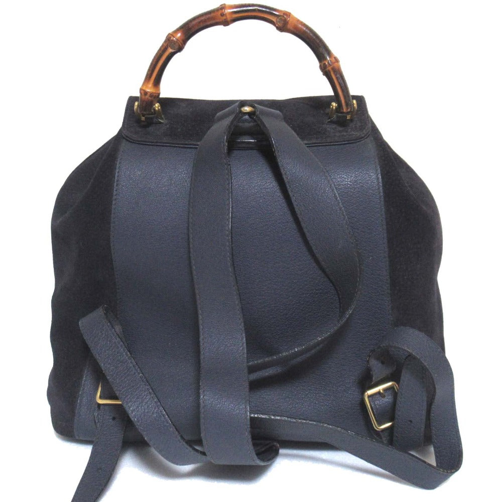 Gucci Bamboo Line Backpack Leather Suede