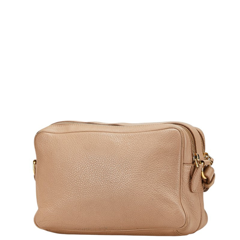 Prada Official Name Shoulder Bag Leather