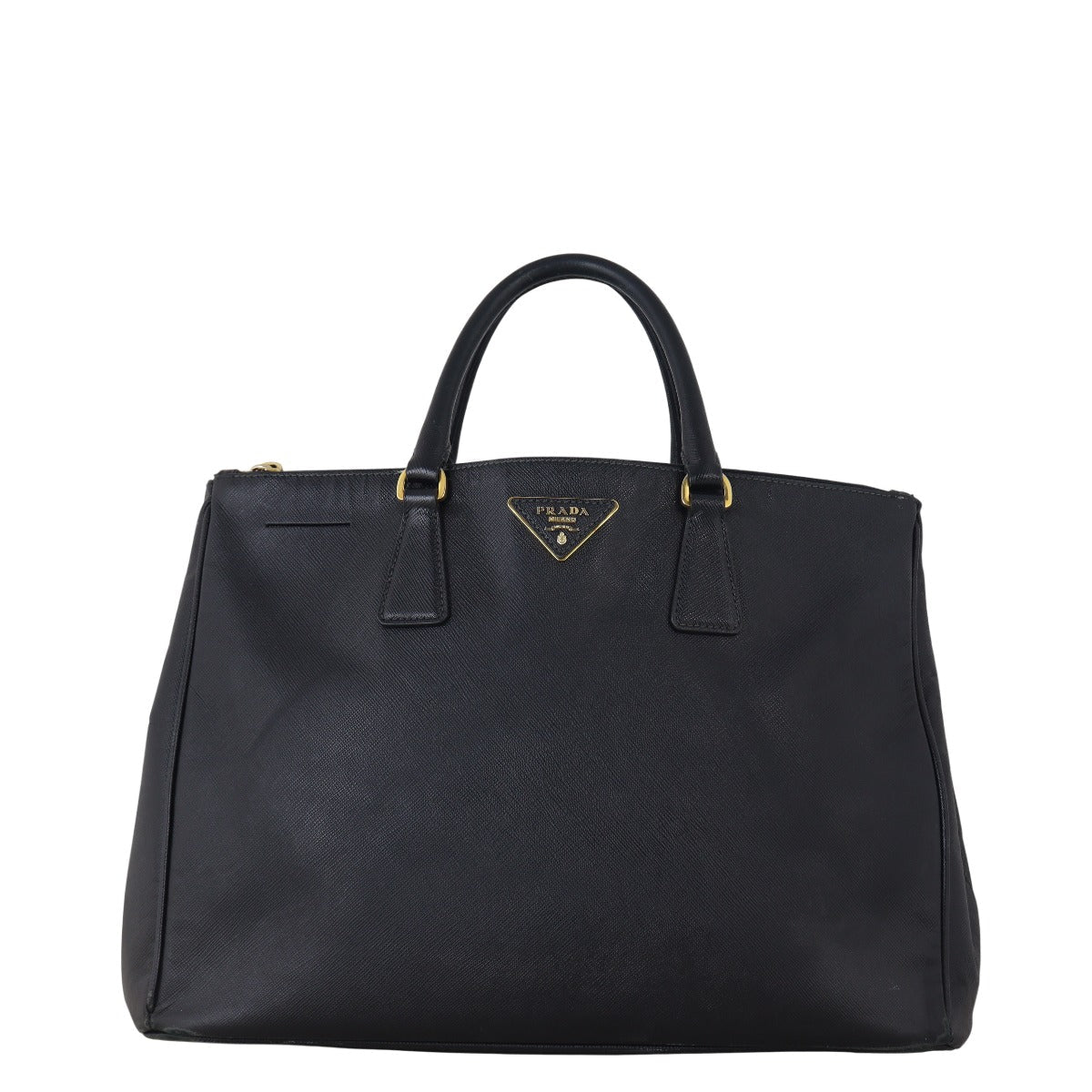 Prada Tote Bag Lux Galleria Double Tote 6 Saffiano Black Large Shoulder Bag