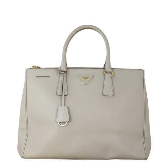 Prada Tote Bag Lux Galleria Double Tote 12 Saffiano Gray Large