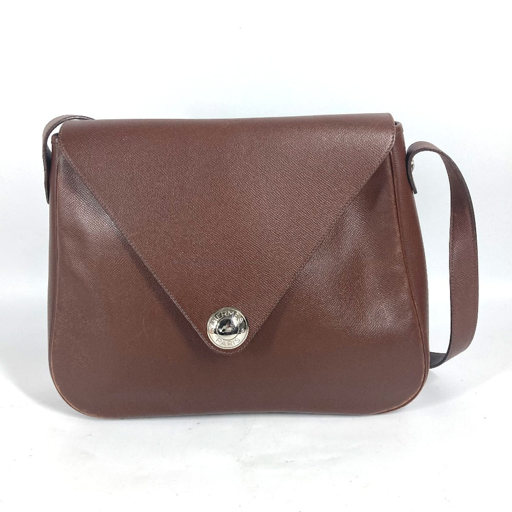 Hermes Shoulder Bag Christine Unisex Unisex Leather Brown