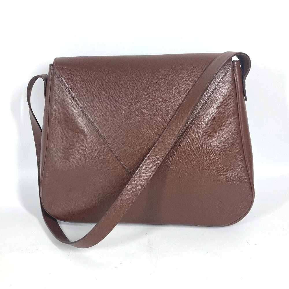 Shoulder Bag Christine Unisex(Unisex) Leather Brown