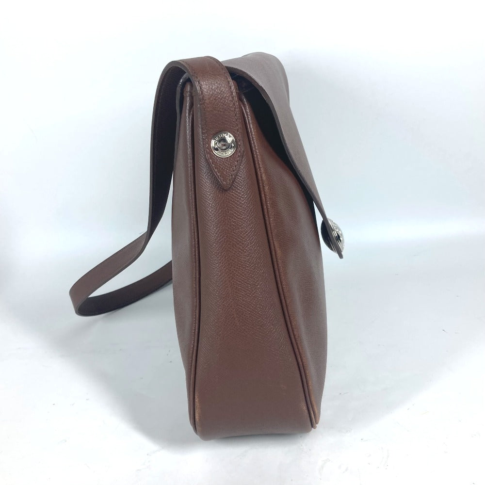 Shoulder Bag Christine Unisex(Unisex) Leather Brown