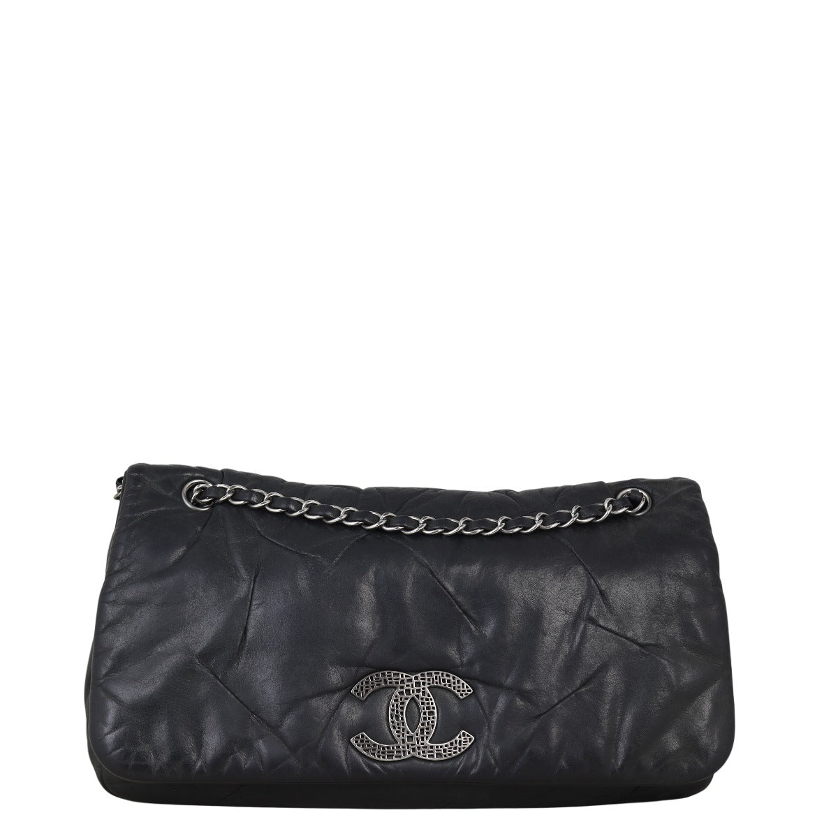 Chanel CC Glint Shoulder Bag Iridescent Black Flap Crossbody Bag