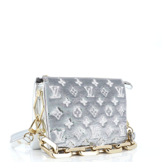 Louis Vuitton LV Coussin Bag Sequins And Embossed Lambskin Monogram Shoulder Bag