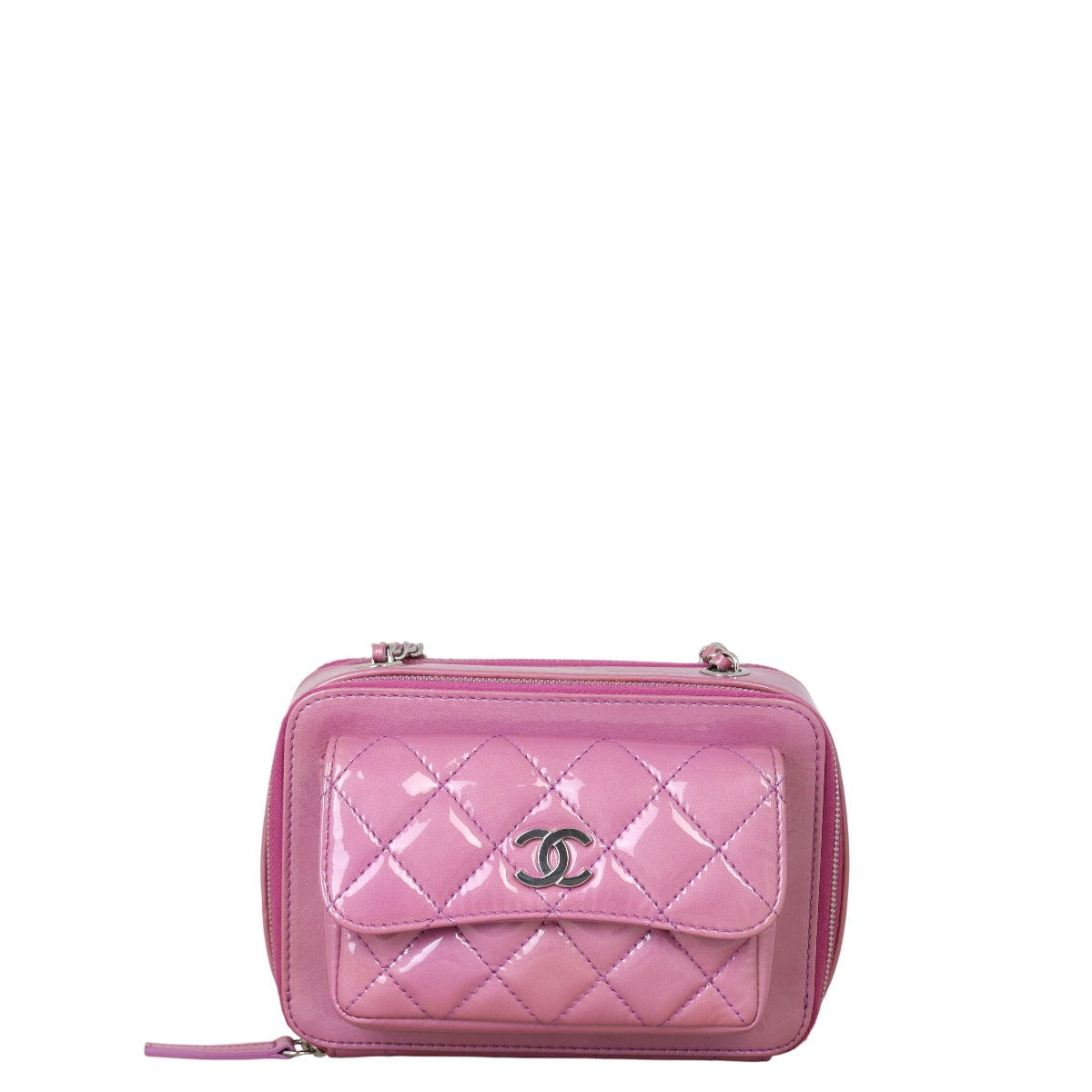 Chanel Pocket Box Camera Bag Quilted Pink Crossbody Bag