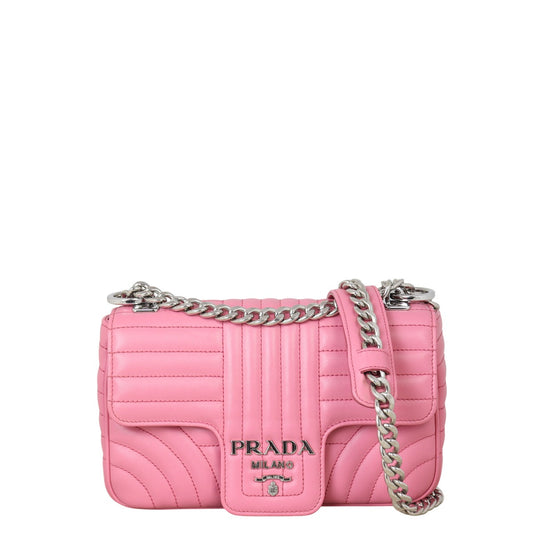 Prada Crossbody Bag Diagramme Shoulder Bag 2 Pink Medium