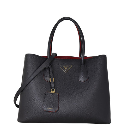 Prada Saffiano Cuir Double Bag Large Travel Bag