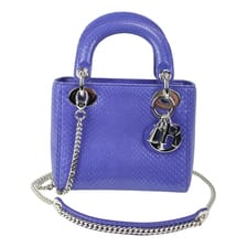 Dior Christian Lady Pitone Crossbody Bag Mini