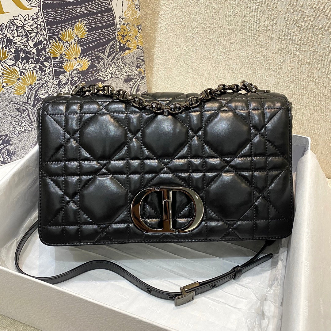 Caro Cd Black Large Crossbody Bag