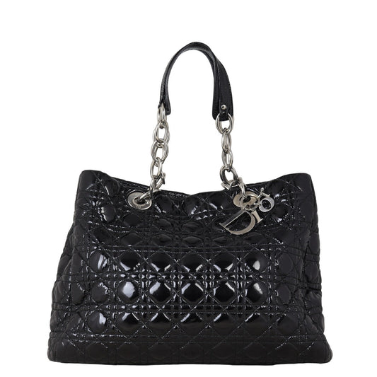 Dior Lady Soft Tote Patent Handbag Large Tote Bag