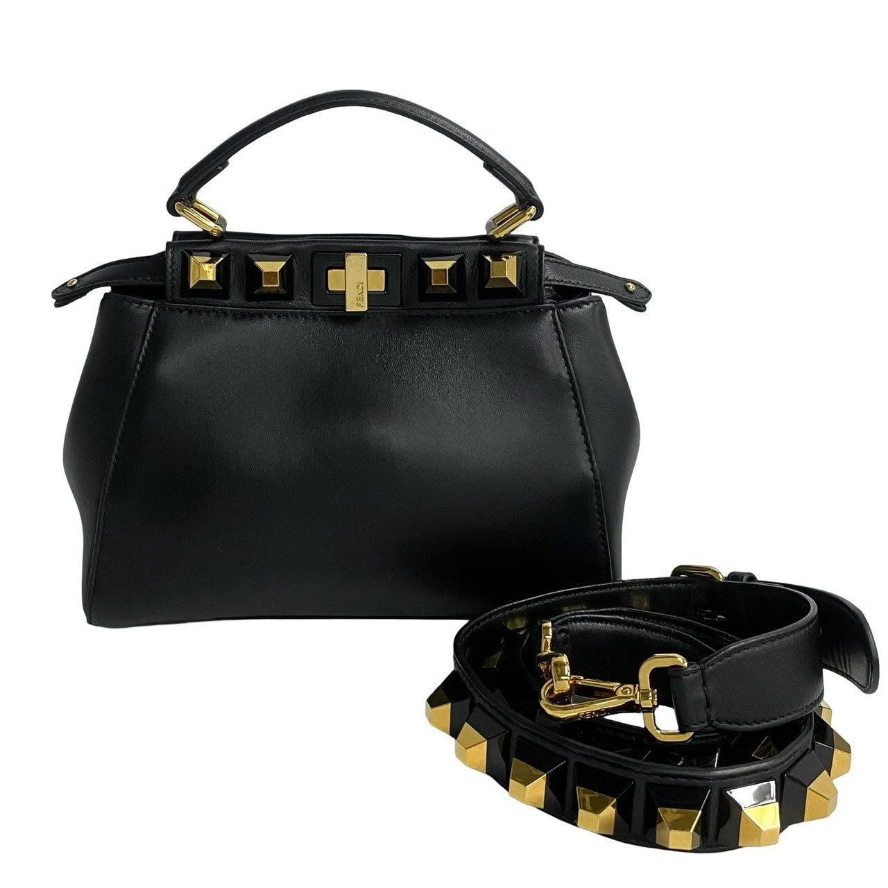 Fendi Peekaboo 2Way Bag Leather Travel Bag 2Way Bag 5