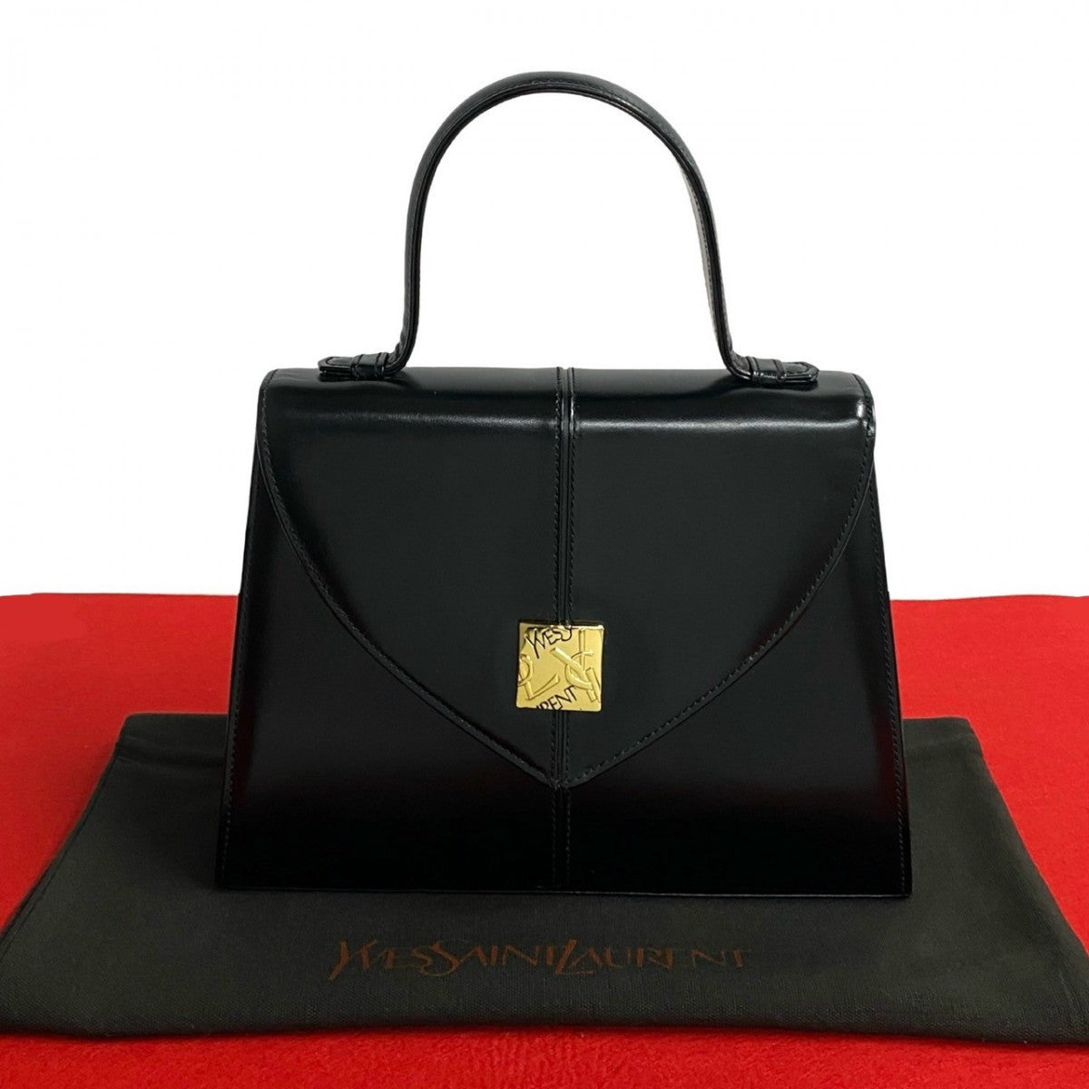 YSL Saint Laurent Yves Handbag Leather Black Travel Bag 250315Jpj460 6