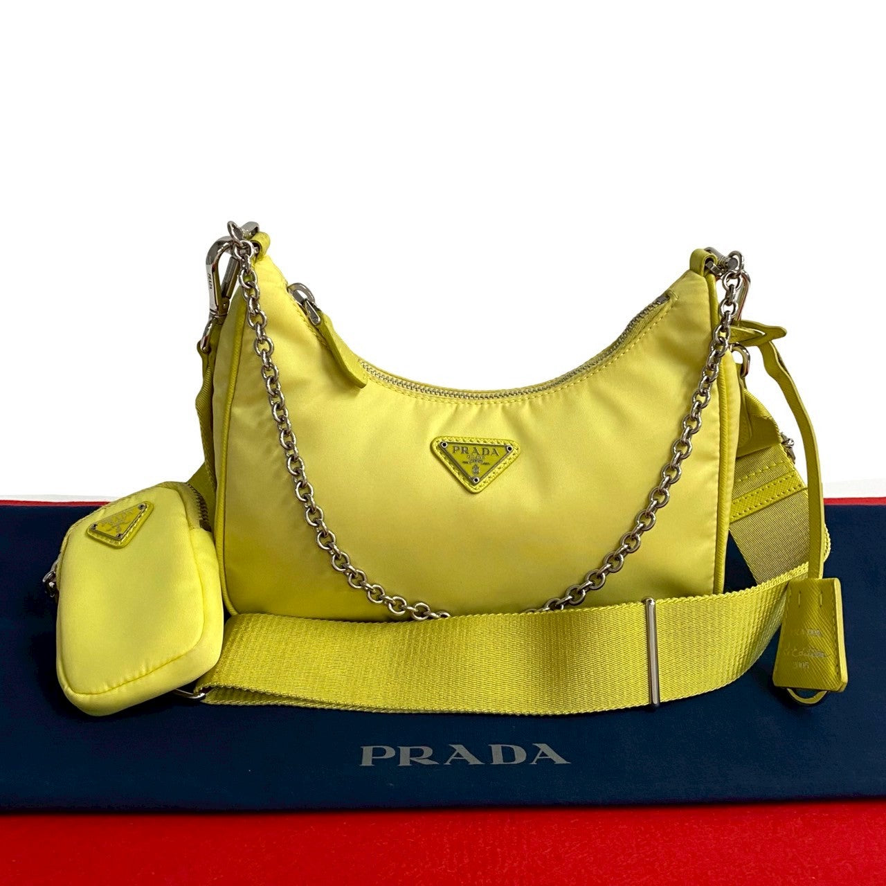 Prada Re Edition Shoulder Bag Leather Nylon Saffiano Leather Shoulder Bag
