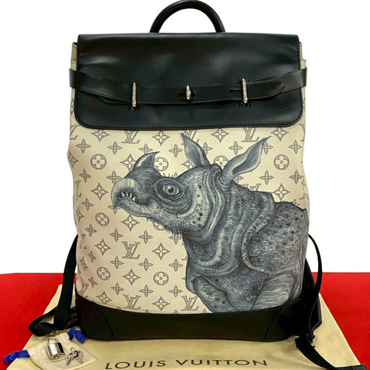 Louis Vuitton Backpack M54125 PVC Spring Summer Monogram Leather Navy Jewelry