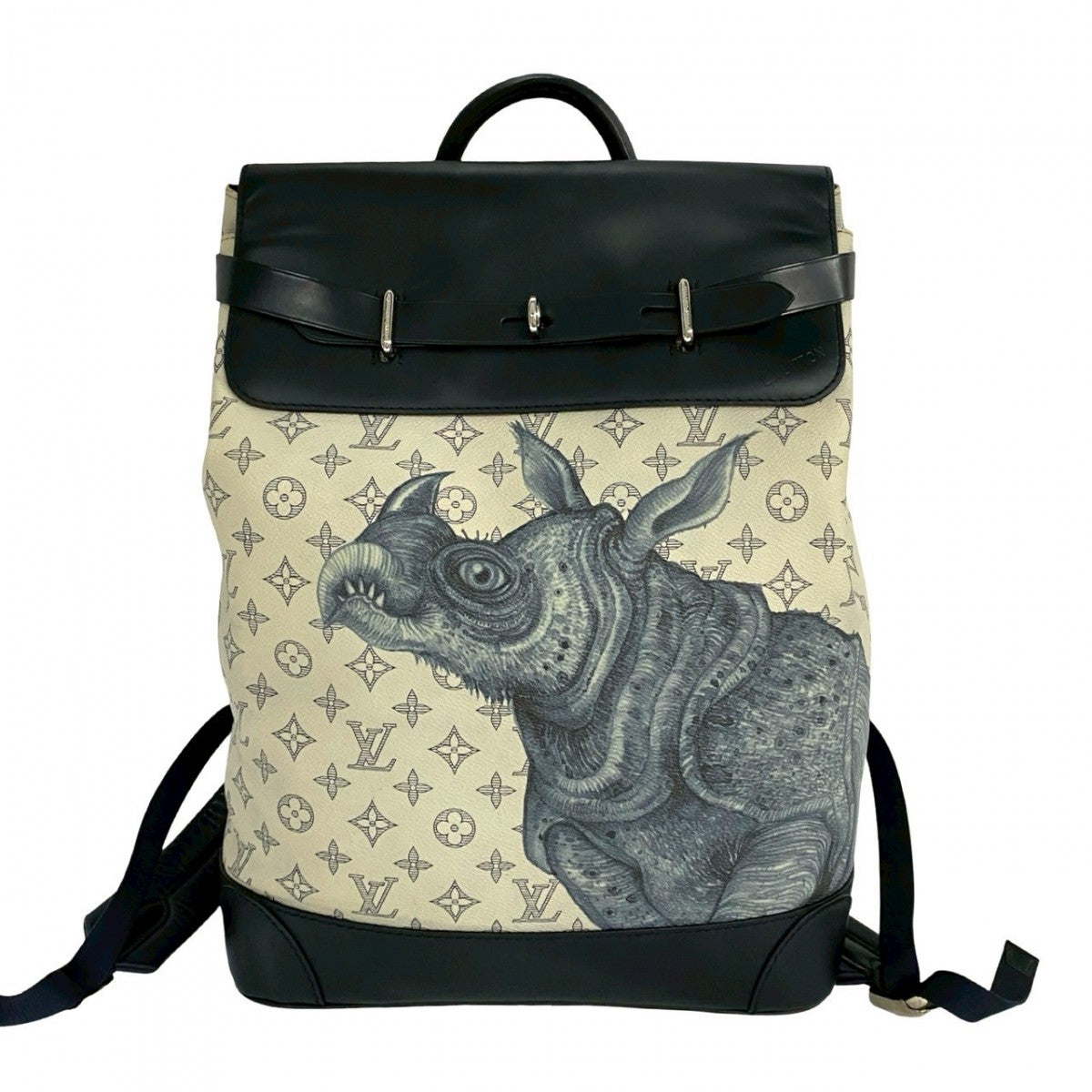 Louis Vuitton Backpack M54125 PVC Spring Summer Monogram Leather Navy Jewelry