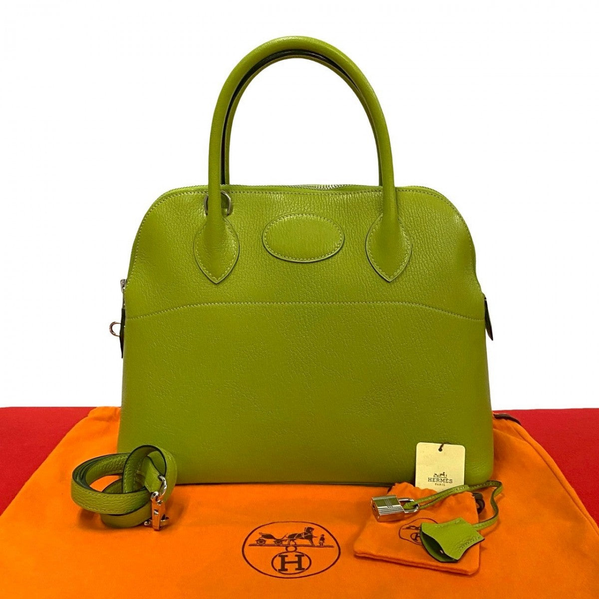 Hermes Shoulder Bag Shave Bored Women Green