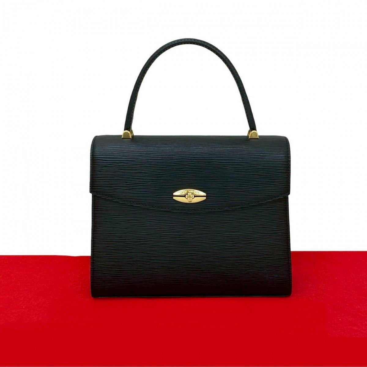 Louis Vuitton M52372 Epi Malesherbes Leather Black Handbag