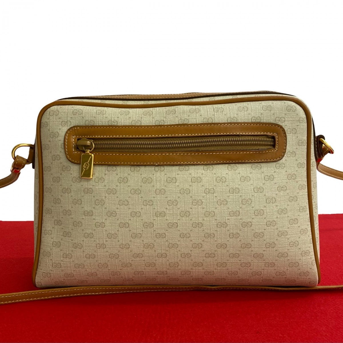 Gucci PVC Micro GG Leather Brown Logo Shoulder Bag