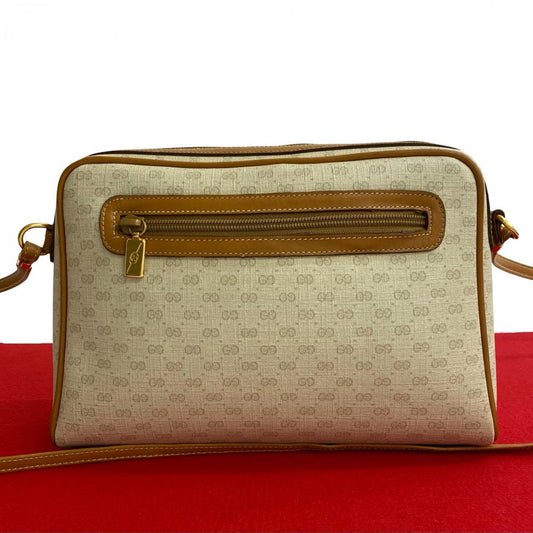 Gucci PVC Micro GG Leather Brown Logo Shoulder Bag