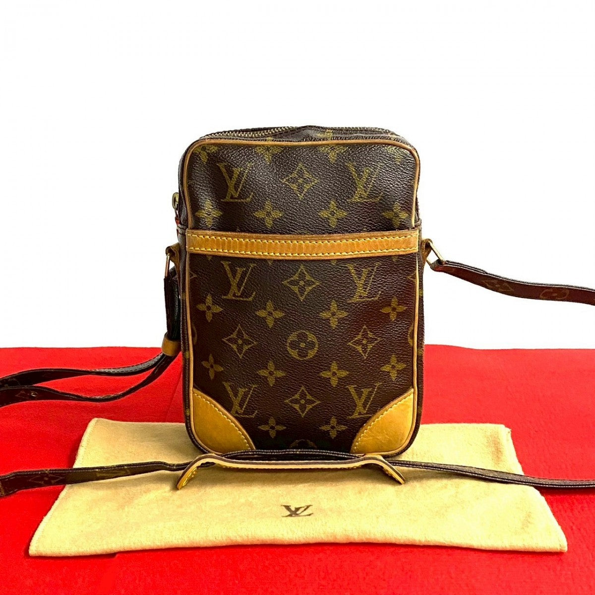 Louis Vuitton M45266 PVC Danube Monogram Leather Brown Shoulder Bag