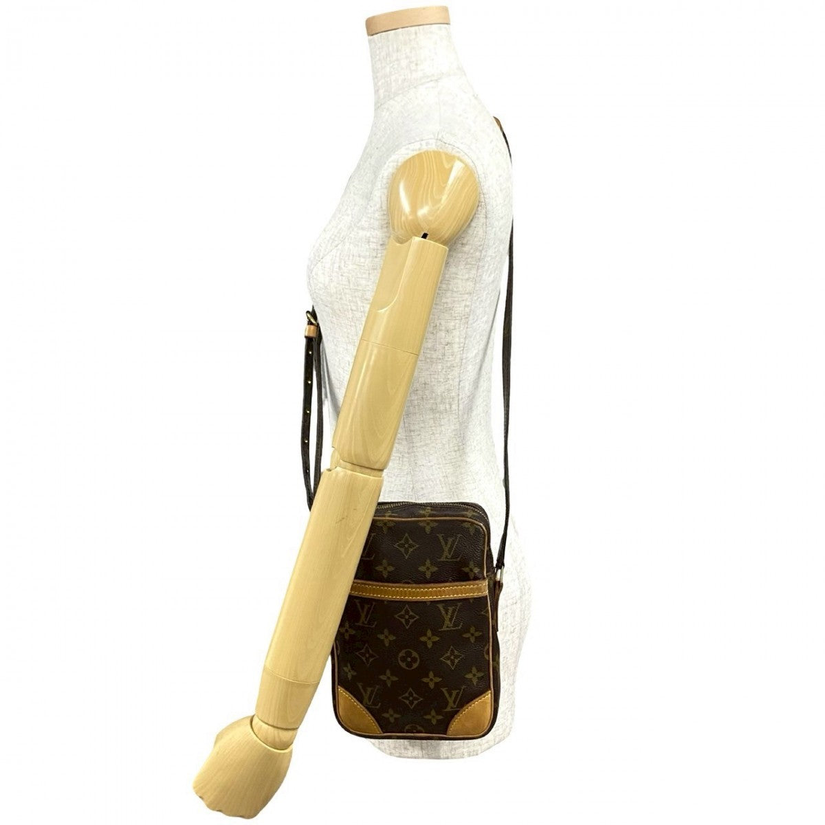 Louis Vuitton M45266 PVC Danube Monogram Leather Brown Shoulder Bag